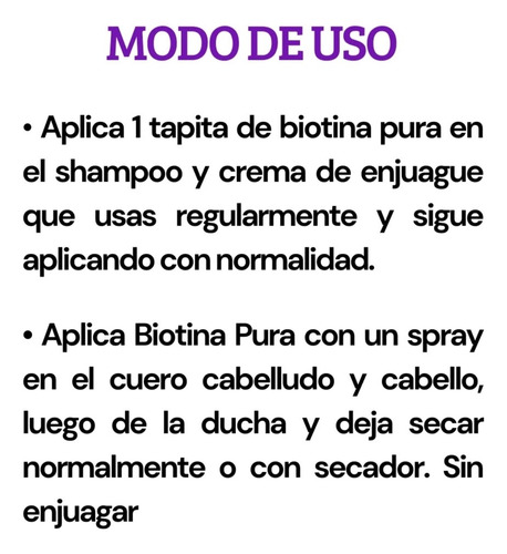 Biotina Pura Fortalecedor Anticaída 200ml. Pack De 2