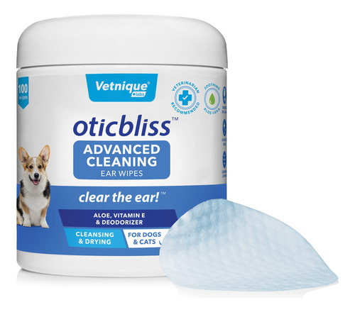 Toallitas Para Orejas Ventique Oticbliss Para Perros Y Gatos