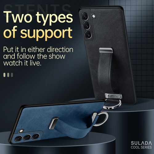 Funda For Teléfono Pc + Textura De Cuero A Prueba De Golpes For Samsung