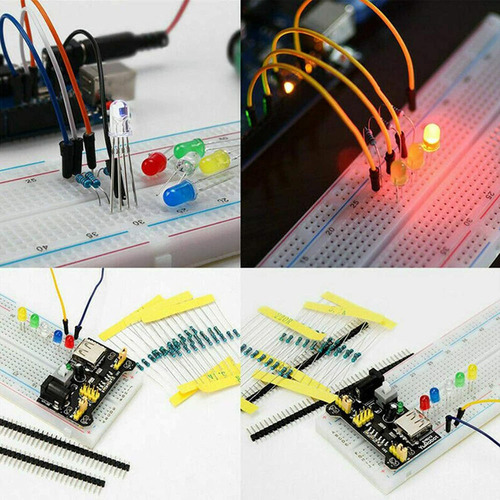 Kit De Componentes Eletrônicos 830pcs Compatível Com Arduin