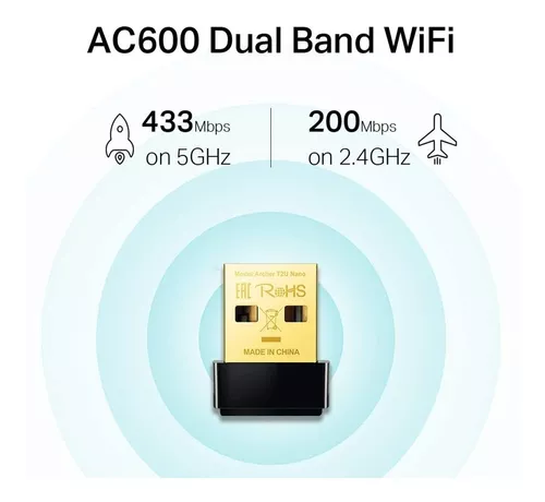 Adaptador Antena Wifi Usb Tp-Link Dual Band 5.8 Ghz Wifi Veloz