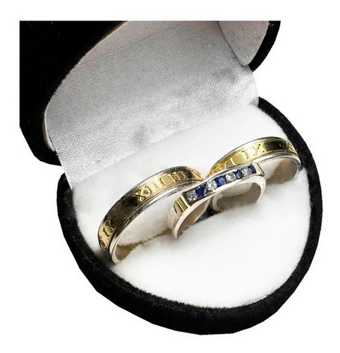 Combo Alianzas Plata 925 Y Oro 18 K Casamiento Labradas