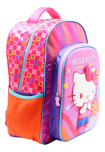 Mochila Primaria Infantil Sanrio Hello Kitty 20 L Lila