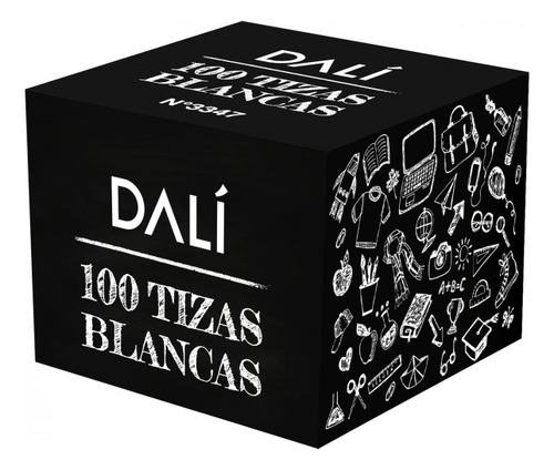 100 Tizas Blancas O Color Caja X 100 Unidades Promo