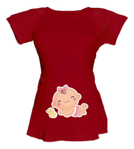 Blusa Para Embarazo Ranglan - Bebito Con Su Juguetes