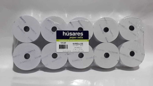 Rollo Papel Obra Husares 37mm X 50mts Pack X10u Cod 1137 Color Blanco