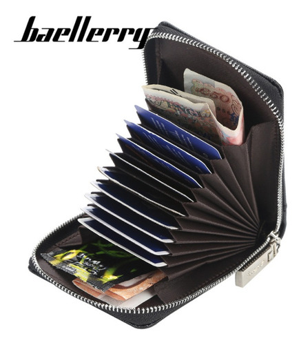 Baellerry Cartera Hombre Vertical Billetes Y Tarjetas 11cm