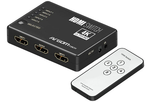 Conmutador Hdmi De 5 Puertos Arg-av-5125