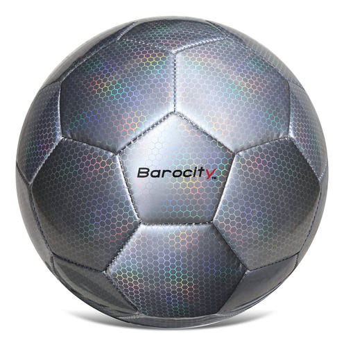 Barocity - Balón De Fútbol Plateado Tamaño 5, 8 Pulgadas De