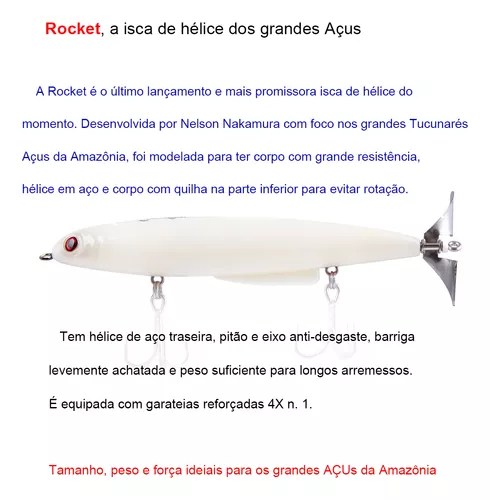 Isca Artificial Rocket 140 Nelson Nakamura - Kit 2 Iscas