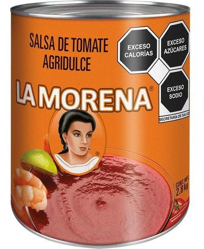 Salsa Cátsup La Morena 2800 Gr, Caja Con 8 Piezas 