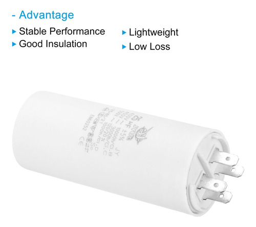 Condensador De Carrera Patikil Cbb60 25uf, 5pcs Ac 450v 4 De
