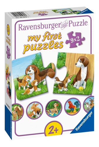 Rompecabezas Puzzle 9x2 Piezas Animales De La Granja