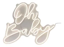 Comprar Alquiler De Letreros Led Neón Mi Bautizo Oh Baby Baby Shower