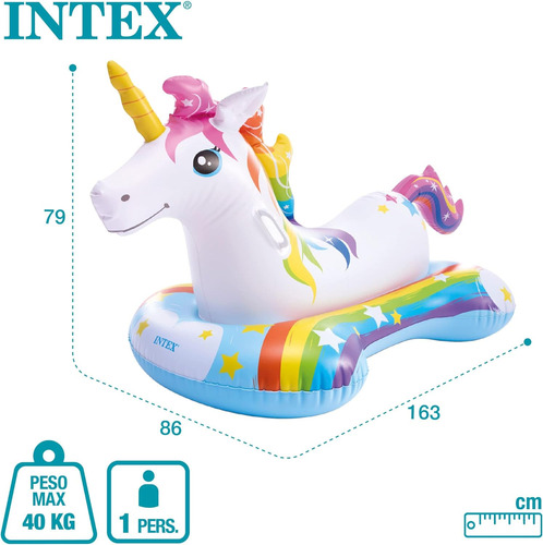 Inflable Montable Unicornio Intex 163 X 86cm
