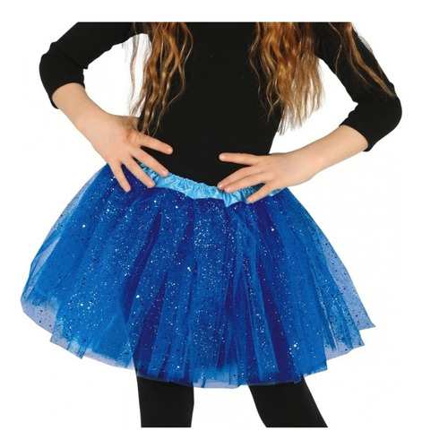 Tutu Con Brillantina Y Resorte 60cm Disfraz Bride Halloween