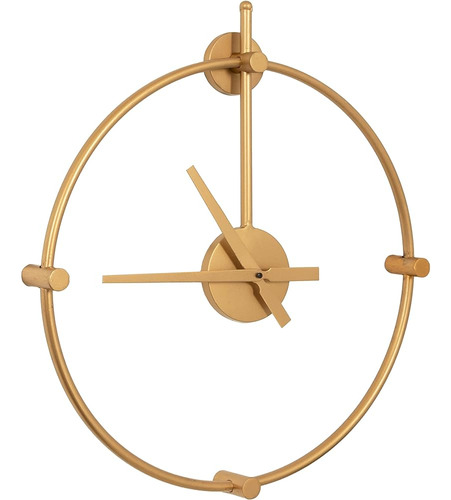 Kate Y Laurel Lidor Reloj De Pared Moderno, 22 X 25, Oro, De