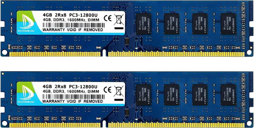 Duomeiqi Kit 8gb ( 2x 4gb ) Ram Ddr3 1600mhz Cl11 Udimm