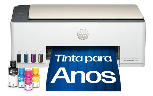 Impressora Multifuncional HP Smart Tank 583 Tanque de Tinta Colorida Wi-Fi com a