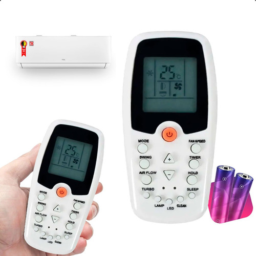 Controle Ar Condicionado Compatível Komeco Princess Zh/kz-01 Cor Branco