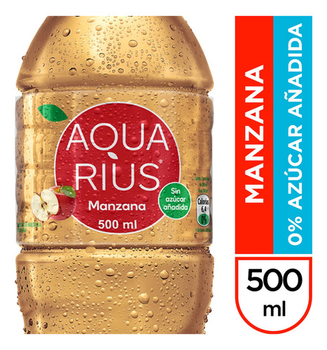 Agua Aquarius Pet 500cc Manzana(12uni)super