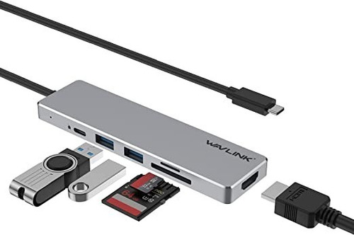 Wavlink Wl-uhp3407 Hub Usb-c 7 Em 1 30cm 5gbps