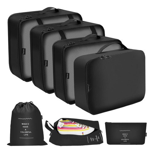 Set De 7 Bolsas Organizadoras Para Equipaje De Mano Ideales