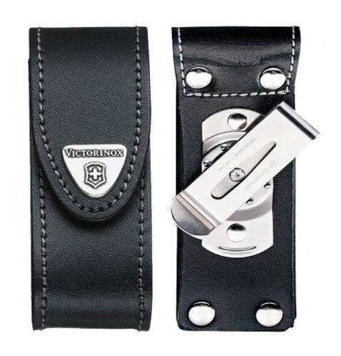 Estuche Victorinox Cuero Clip 9,7x3,7x4,6 Cm - Electromundo Color Negro