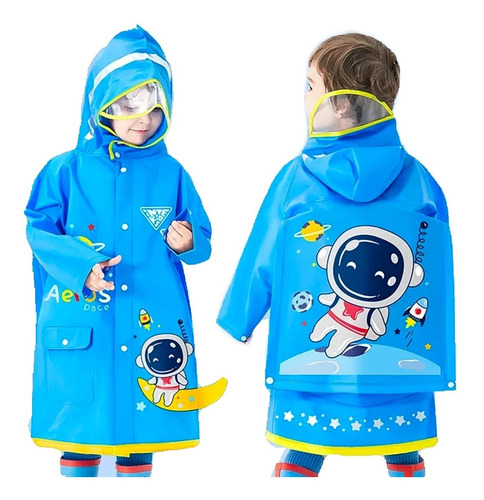 Capa Impermeable Lluvia Infantil Astronauta Escolar Kids