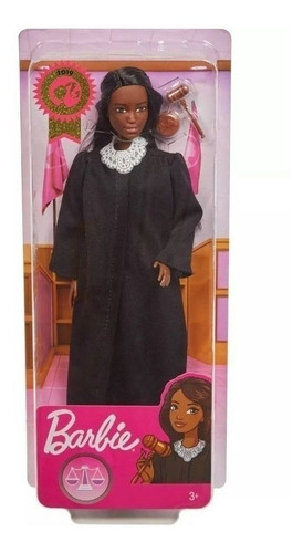 Imagem 6 de 7 de Barbie Profissões Juíza Cabelo Castanho Escuro Ms Sj