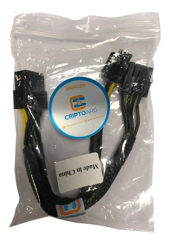 Imagen 2 de 3 de Pcie Splitter Mallado 8 Pines A 6+2 Mineria Reforzado
