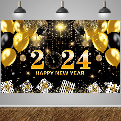 Fondo De Decoración De Año Nuevo, Pancarta De Nochevieja 202