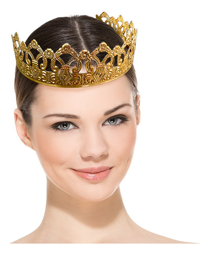 Imagen 2 de 4 de Corona Princesa Dorada Metal Las Condes