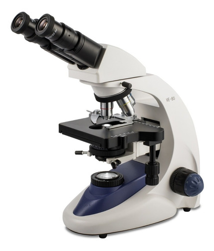 Microscopio Binocular Profesional Mod. Ve-b5, !! Color Blanco Con Azul