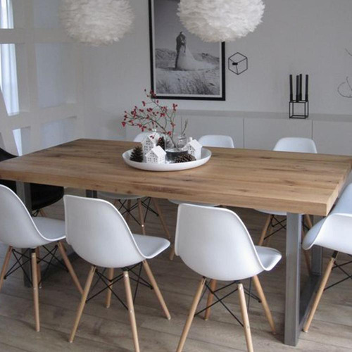 Silla de comedor Garden Life Eames, estructura color blanco, 4 unidades
