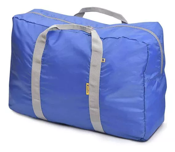 Bolso Plegable De Lona 48 Litros Travel Blue Tb067 Fx Color Azul Acero