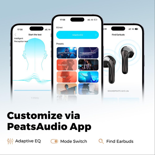 Audífonos Inalámbricos Soundpeats Air5 Lite Con Audio De Alt