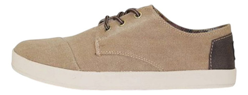 Zapato Toms Mod. Paseo Brown Canvas Lion Para Hombre
