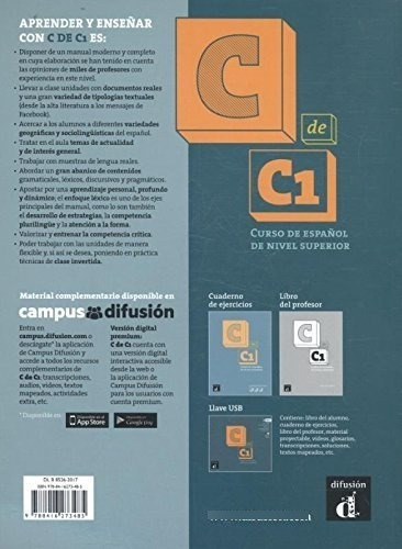 C De C1 Curso De Español De Nivel Superior -..., De Acquaroni, Rosana. Editorial Difusion Centro De Investigacion Y Publicaciones De Idiomas En Inglés