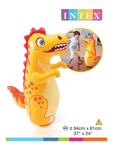 Inflable Porfiado Tumbalin Dinosaurio 3d Infantil