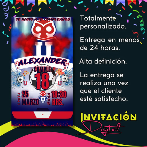 Invitación Digital Personalizada De Universidad De Chile U