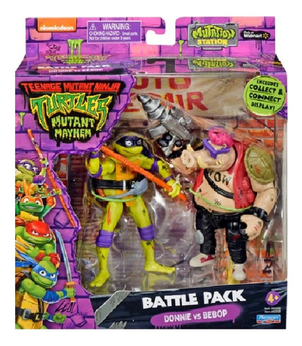 Playmates Tmnt Mutant Mayhem Pack Donnie Vs Bebop 83330