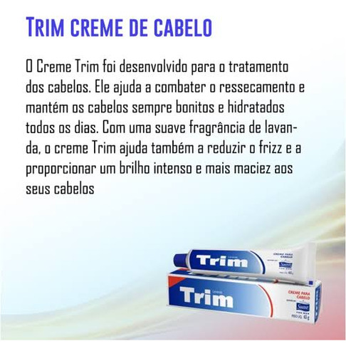 Kit 10x1 Creme Cabelo Tratamento Hidratante Trim Lavanda 65g