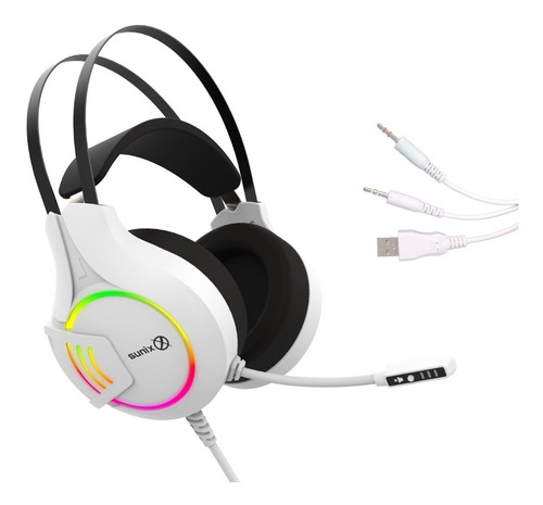 Imagen 2 de 10 de Auricular Xinua Hs1 Gamermicrofono Mute Luz Led Pc Ps4 Xbox