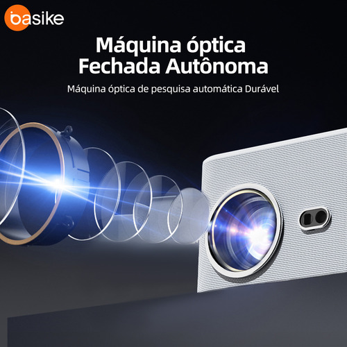 Basike Projetor Hd 4k Android 11 Full 1080p Bluetooth 5.0 Wifi 2.4g + 5g 12000lm Projetor,cinema Em Casa,mini Projetor Inteligente Portátil Compatível Com Ios/android,autofoco