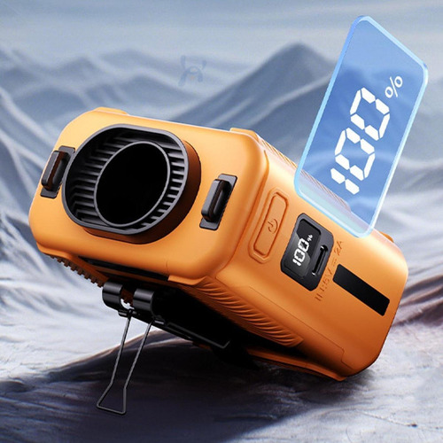 Ventilador De Clip De Cintura Portátil, Dispositivo Naranja