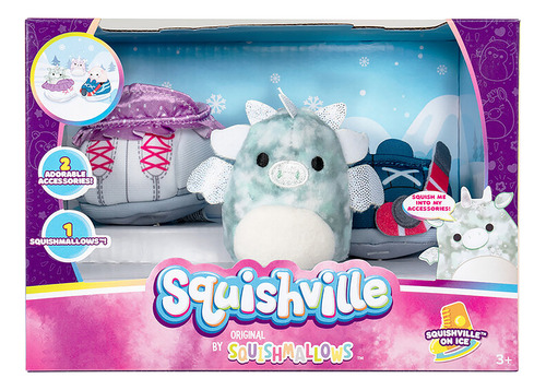 Squishville - Mini Squishmallow + 2 Acessórios - On Ice