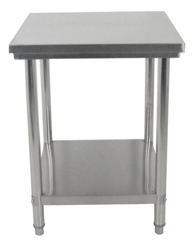 Bancada Mesa Total Inox 65x70cm Industrial Com Prateleira