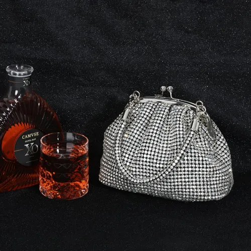 Bolso De Mano Con Diamantes De Imitación Gripit Para Mujer N