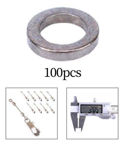 100 Uds. Anillos Sólidos Anillos De Pesca Para Anzuelos De